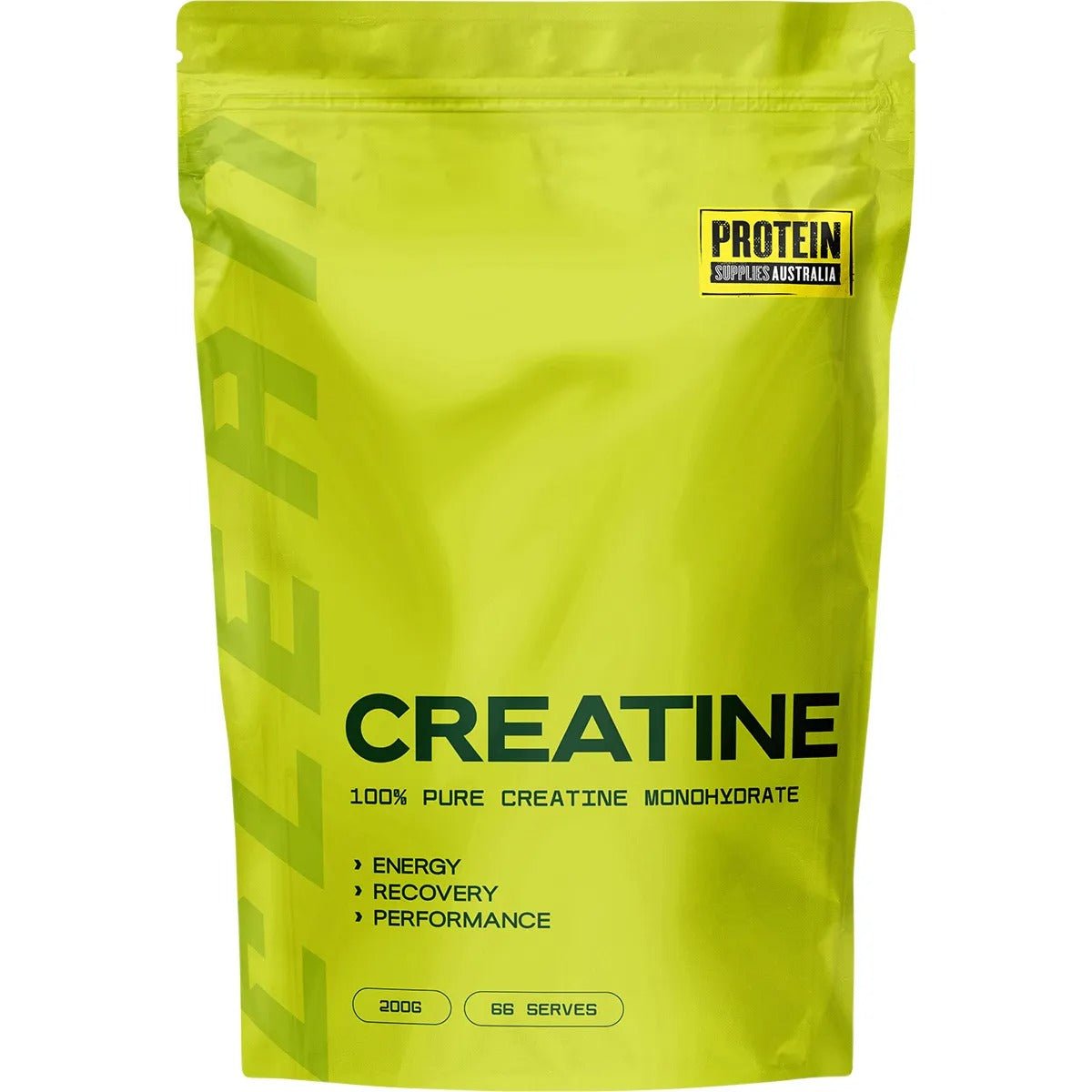 100% Pure - Creatine Monohydrate - 200g pouch by Protein Supplies Australia for energy, recovery, and performance.