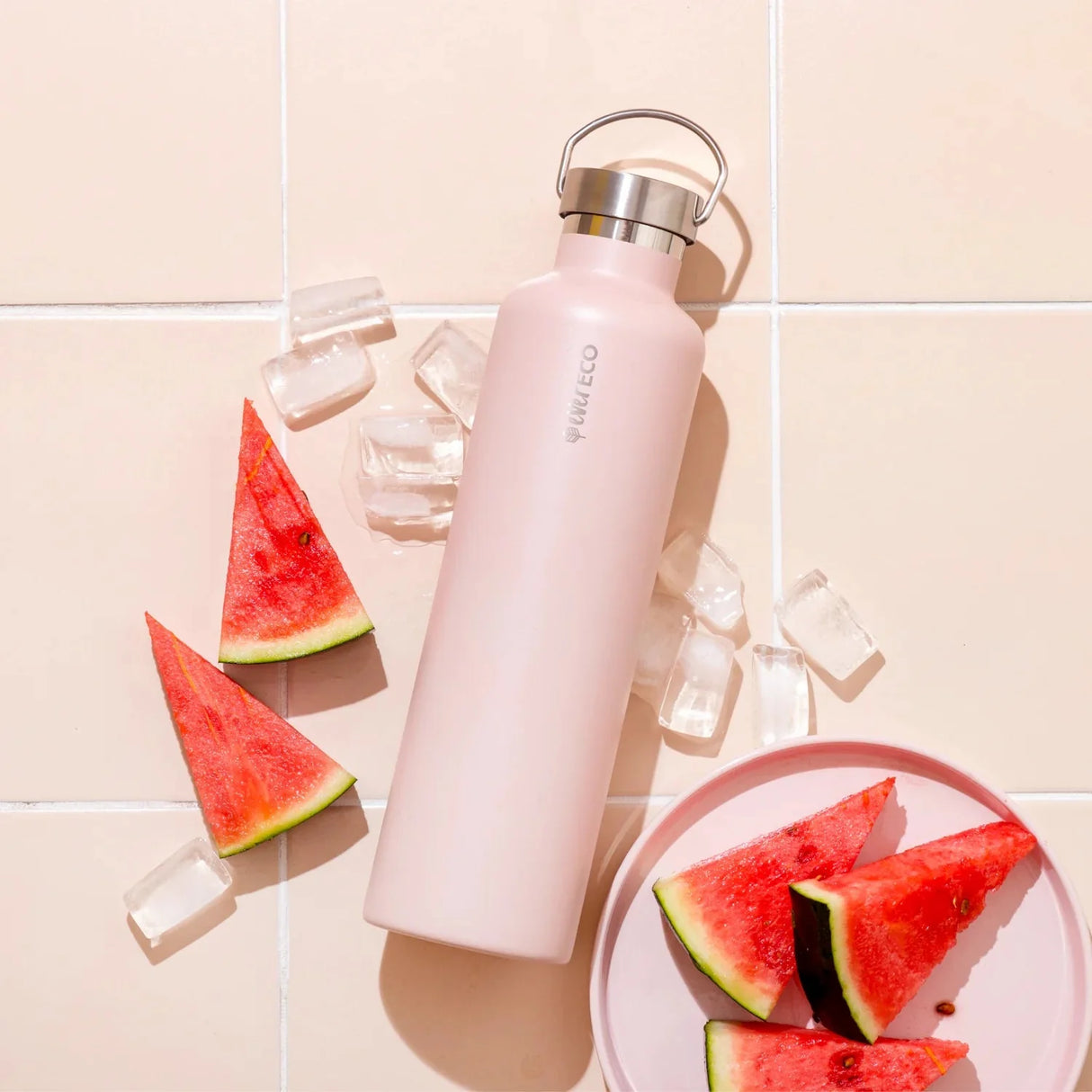 1L Insulated Stainless Steel Bottle - Rose - Sup Yo