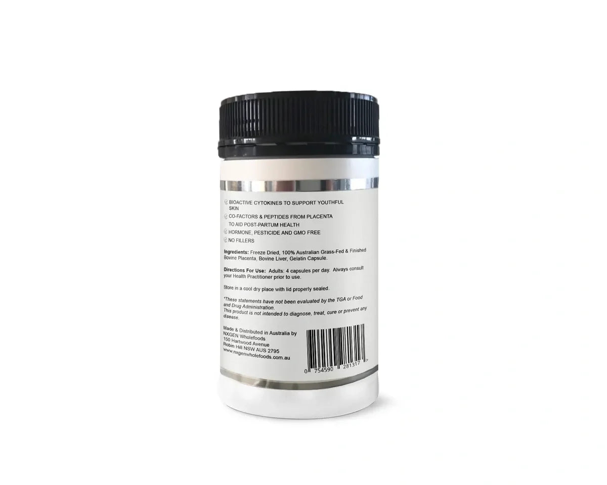 Grass Fed Placenta 500mg 160 Capsules