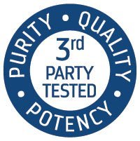 Trace Minerals purity and potency seal highlighting 3rd party tested quality for 40,000 Volts - Electrolyte Concentrate - 237ml
