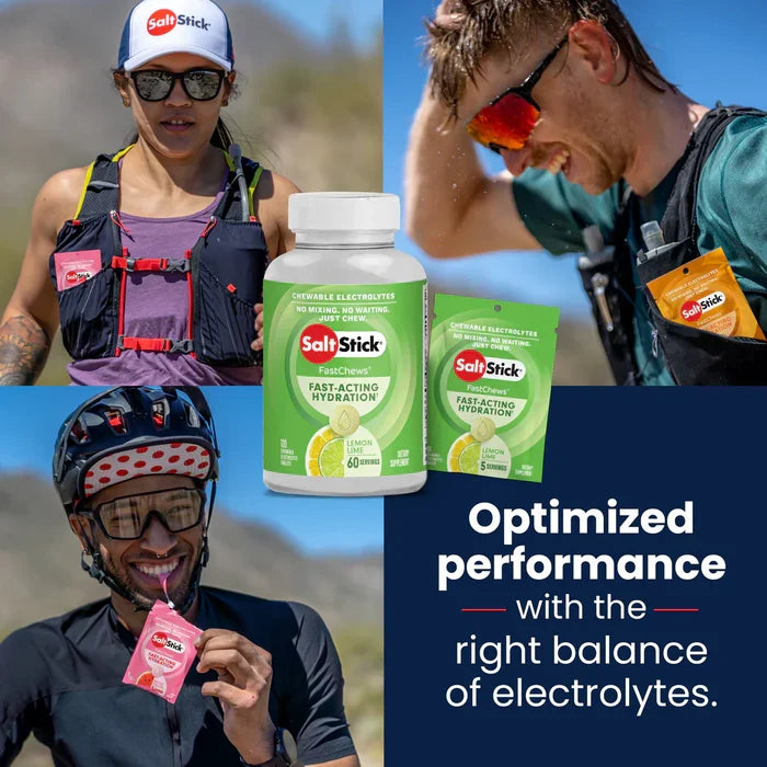 FastChews - Chewable Electrolytes - Lemon Lime - 25 Serves by SaltStick, featured in Electrolytes and Functional collections.
