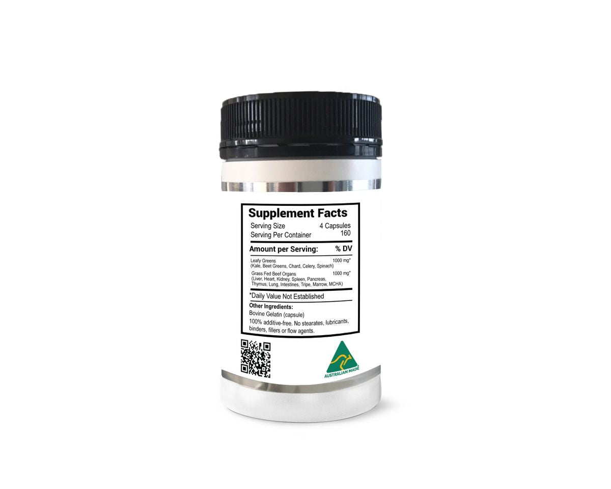 Ancestral Leafy Greens Capsules - Natural Magnesium - 160 Capsules - Sup Yo
