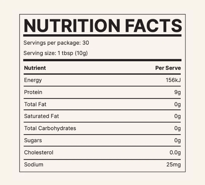 Australian Grass Fed Collagen Peptides - Unflavoured - 300g