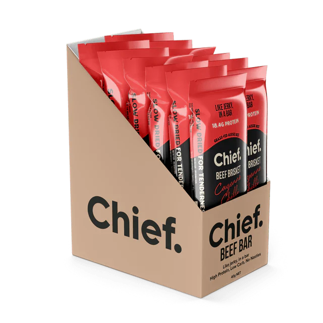 Beef & Chilli Bar - Box of 12 - Yo Keto