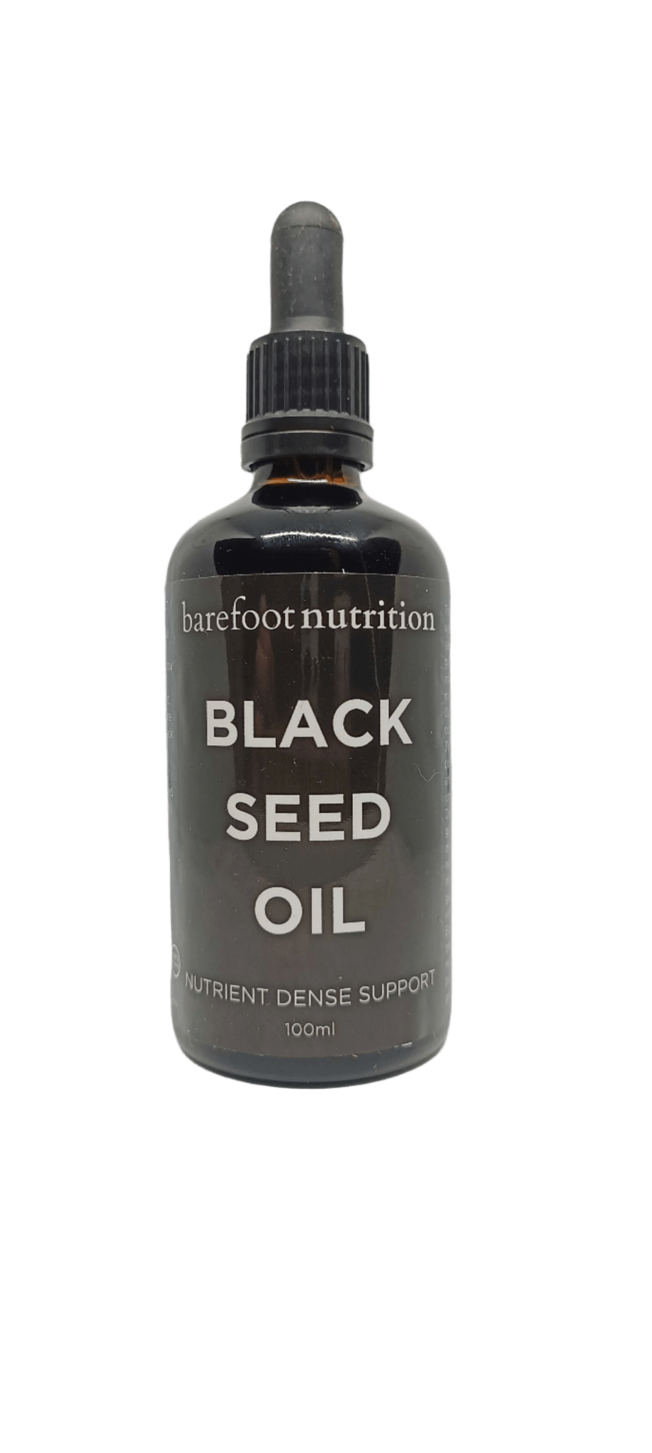 Black Seed Oil - 100ml by Barefoot Skincare Co in dark glass dropper bottle for nutrient dense support and wellness