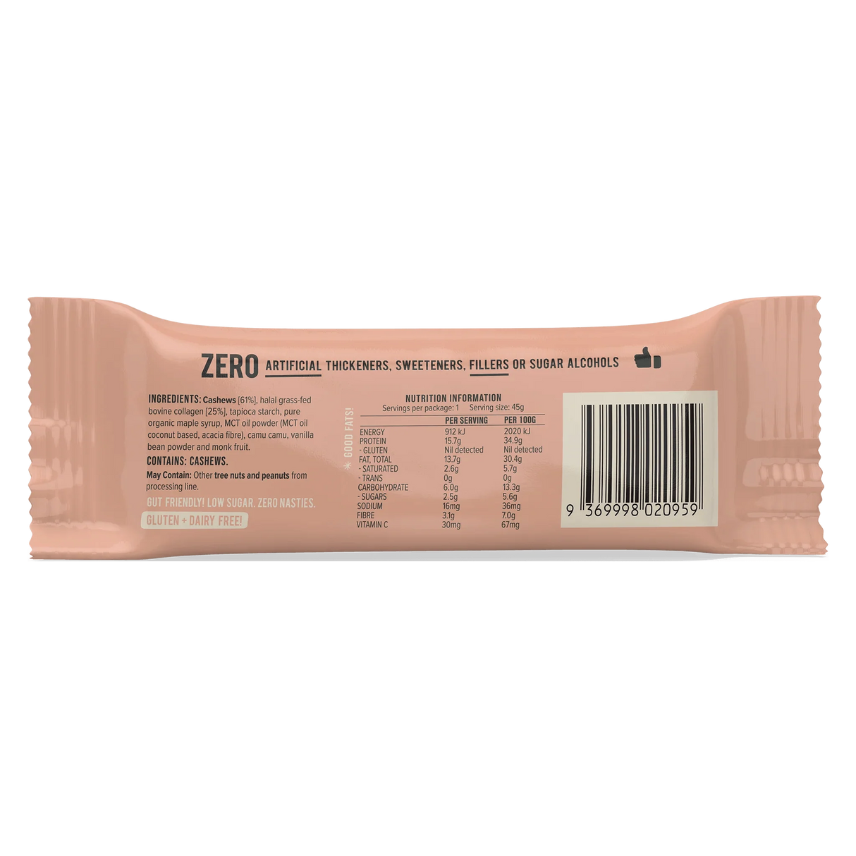 Cashew Shortbread Collagen Bar - Yo Keto