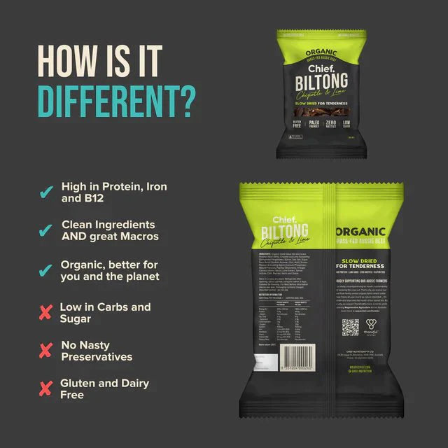 Chipotle & Lime Beef Biltong - 30g - Sup Yo