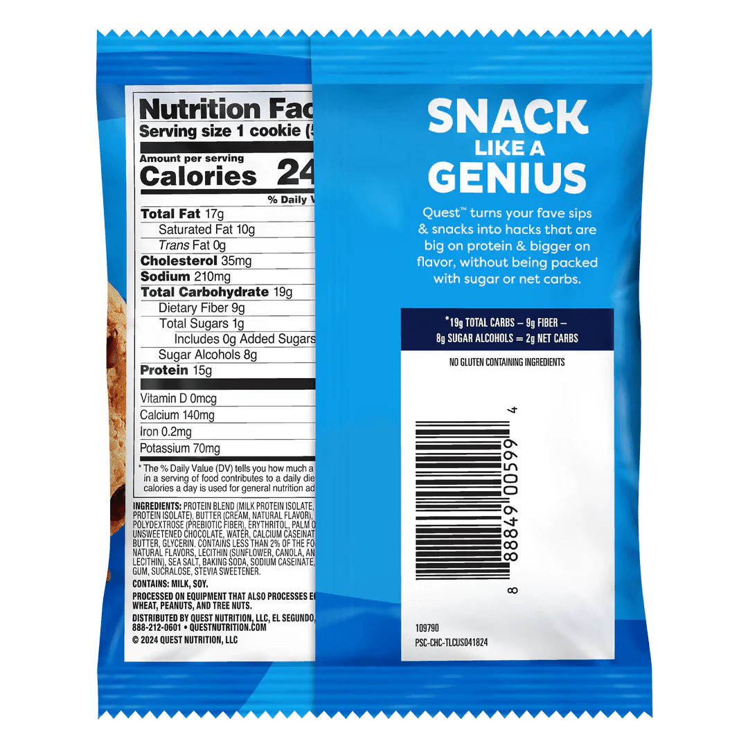 Chocolate Chip Protein Cookie - 59g - Yo Keto