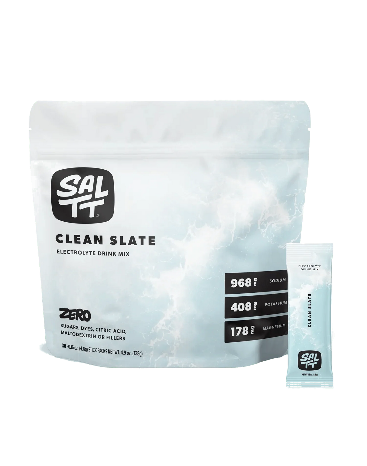 SALTT Clean Slate (Unflavoured) Electrolyte Drink Mix - 30 Sticks with minerals, from Drinks and SALTT Electrolytes collections