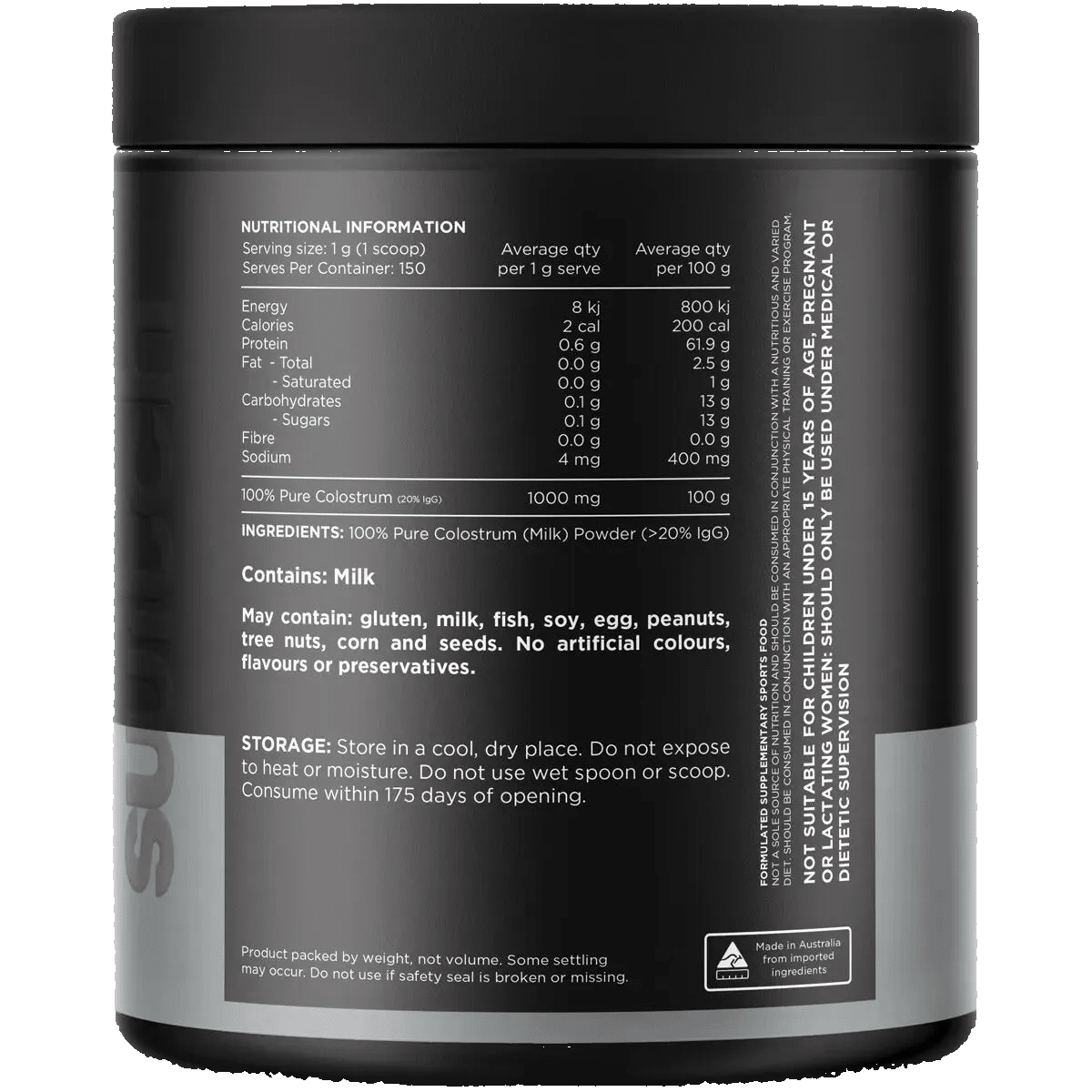 Colostrum - 100% Pure Colostrum Powder - 150g