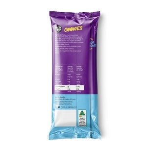 Back label of Get Ya Yum On Sample Bundle showing nutritional information and ingredients in purple and blue packaging