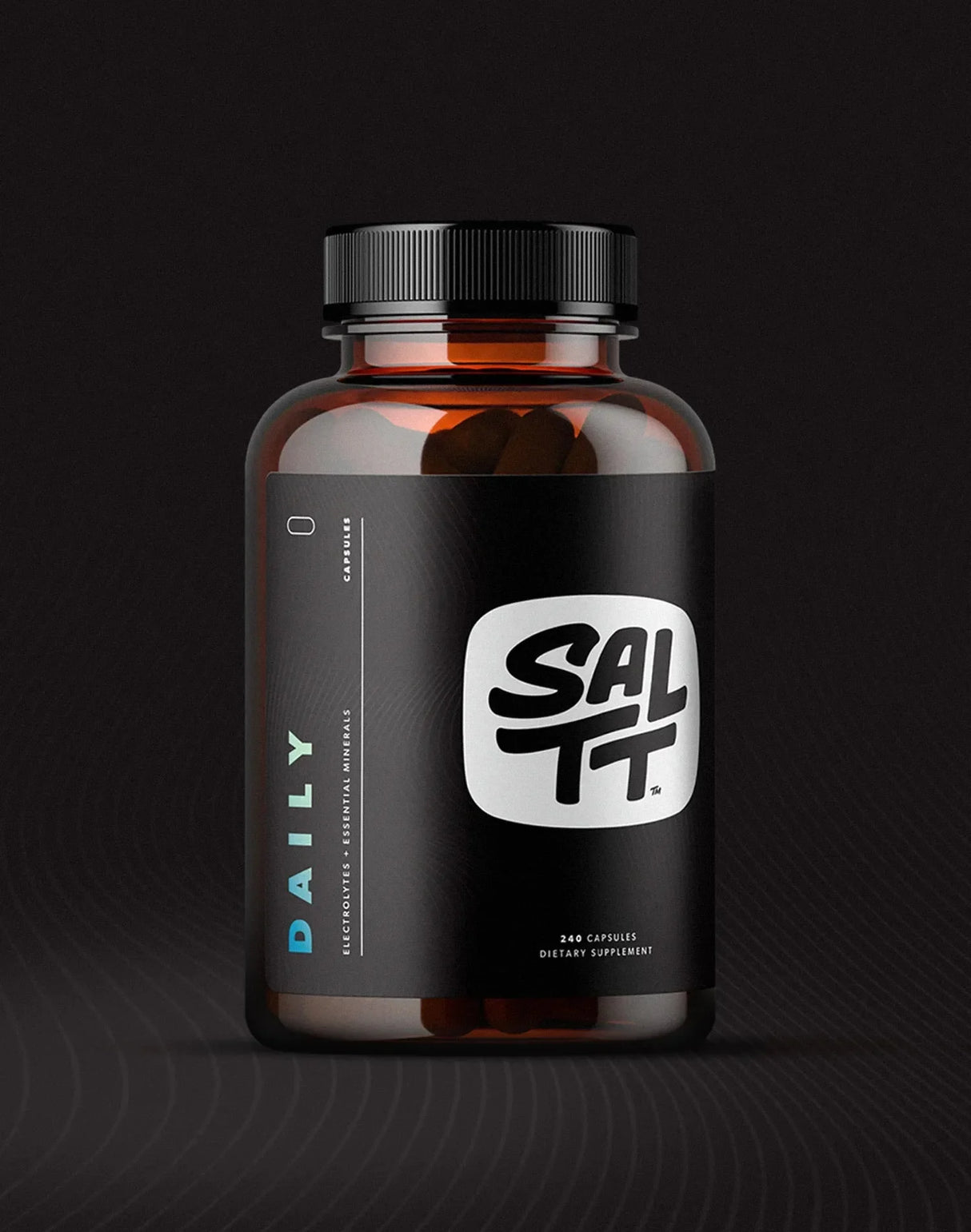 SALTT Daily - Electrolytes + Minerals - 240 Caps in amber bottle for low carb, functional, and electrolyte supplement collections.