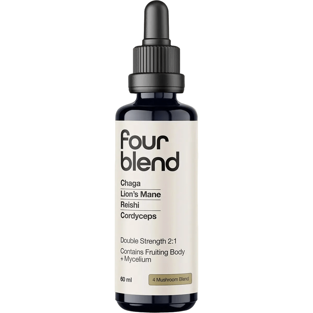 Four Blend Double Strength 2:1 Mushroom Liquid Extract - 60ml by Switch Nutrition in New Arrivals, Medicinal Mushrooms collections