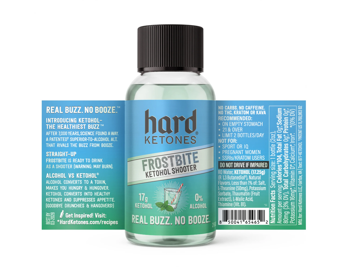 Ketohol - Frostbite Shooter - 17g Ketohol - 0% Alcohol by Hard Ketones, in New Arrivals and Exogenous Ketones collections