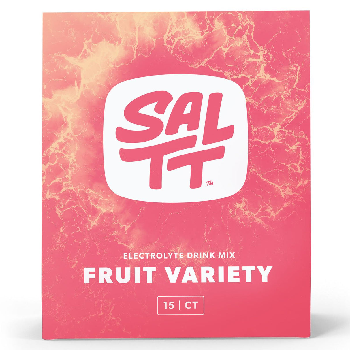 SALTT Fruit Variety Electrolyte Drink Mix - 15 Sticks in vibrant pink packaging from Drinks, Electrolytes, and Low Carb collections