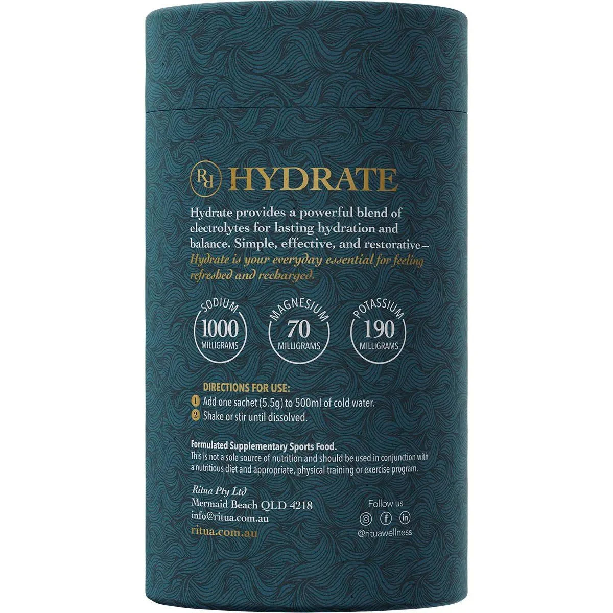 Ritua Hydrate - Lemon Lime - 30 Pack with electrolytes blend for hydration, from Drinks, Electrolytes, New Arrivals collections.