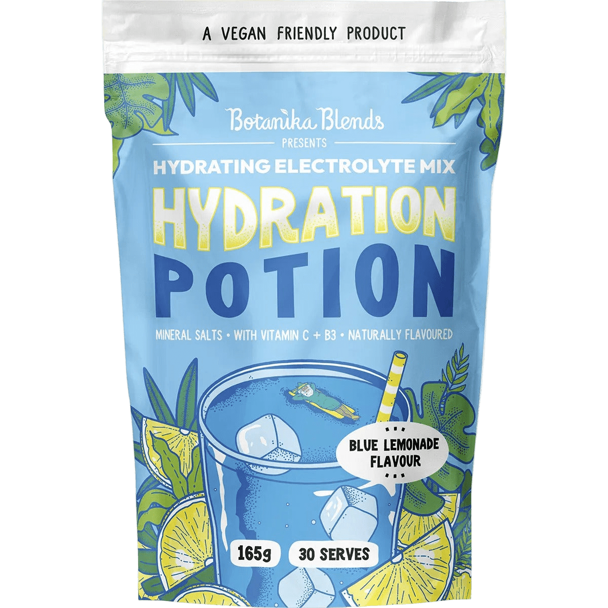 Hydration Potion Blue Lemonade - 165g by Botanika Blends, functional electrolyte mix from Drinks, Electrolytes, New Arrivals collections
