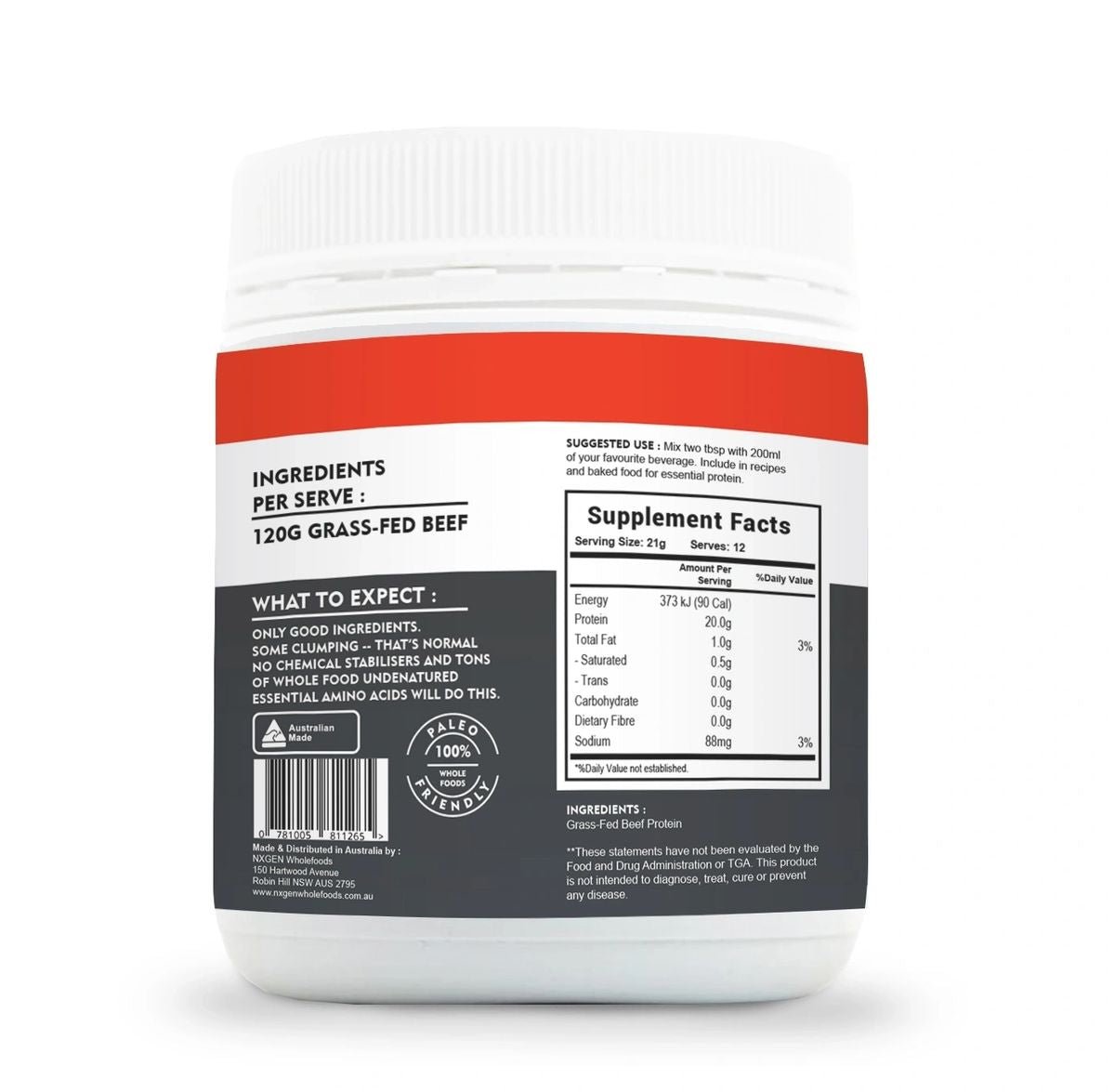 Hydro Beef Isolate Protein - Australian Grass Fed - 252g - Sup Yo