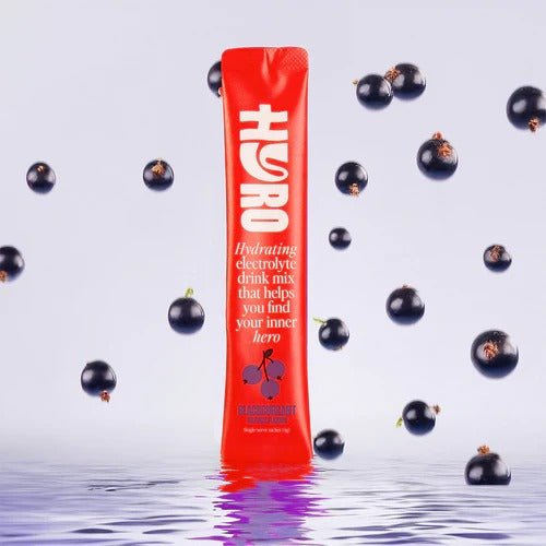 Hyro Single Stick electrolyte drink mix with blackcurrants, from Hyro’s functional, low carb, and dirty keto drinks collection.