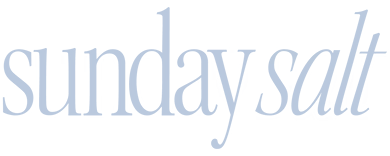 Sunday Salt logo in soft blue, representing the brand behind Strawberry β Caffeine-Free Energy Gel - 50g in Drinks and Electrolytes collections.