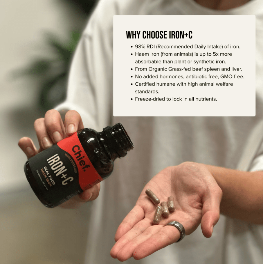 Iron + C - Organic Spleen & Liver - 120 Capsules