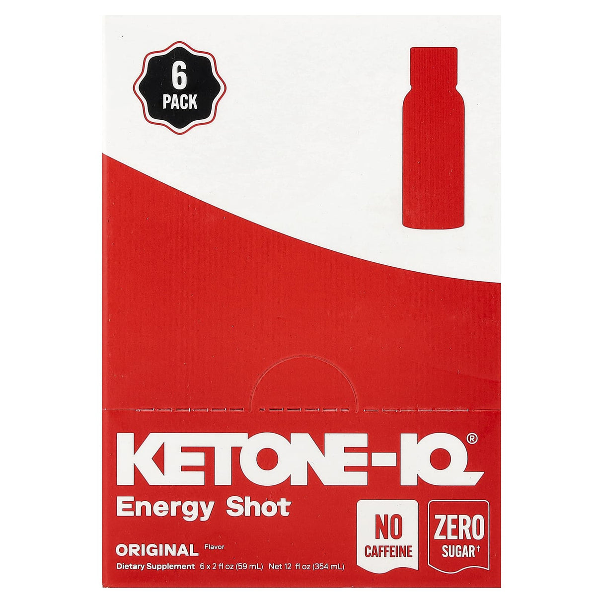 Ketone-IQ - Classic Shot - 59ml x 6 by HVMN, a low carb, exogenous ketones energy shot with no caffeine or sugar.