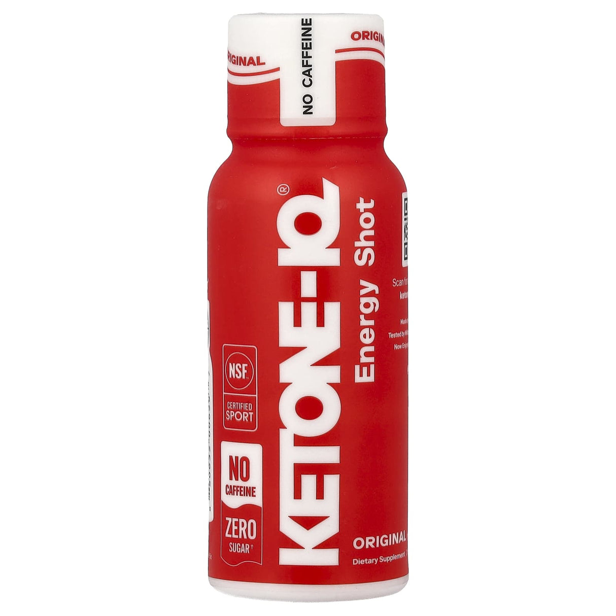 Ketone-IQ - Classic Shot - 59ml x 6 pack by HVMN, energy shot in red bottle, no caffeine, zero sugar, Dirty Keto collection.