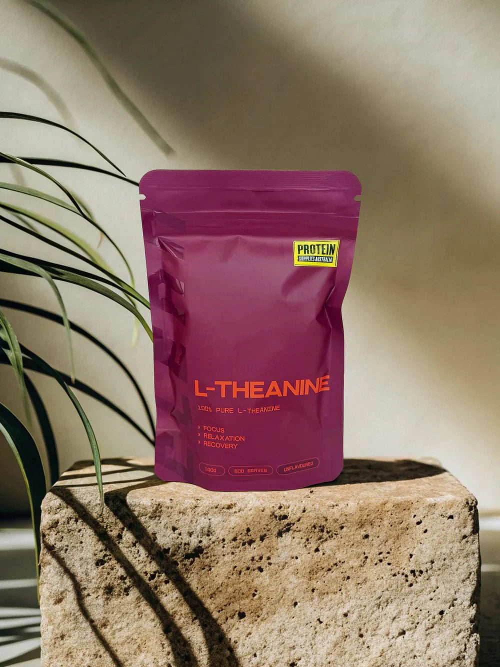 L-Theanine - 100% Pure - 100g in purple pouch by Protein Supplies Australia, part of New Arrivals and Low Carb collections.