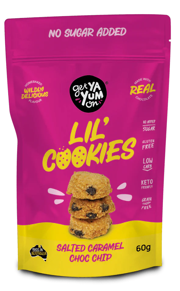 Lil' Cookies - Salted Caramel Choc Chip - 60g - Yo Keto