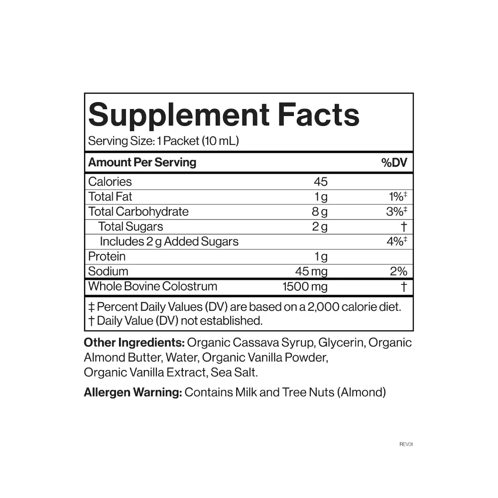 Liquid Colostrum - Vanilla Sea Salt - 26 Pouches - Sup Yo