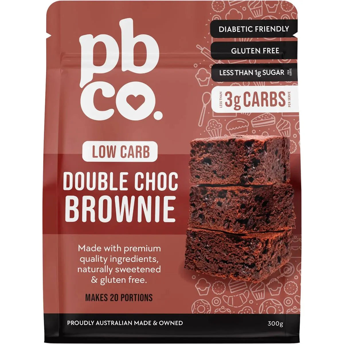 Low Carb Double Choc Brownie Mix - 300g - Yo Keto
