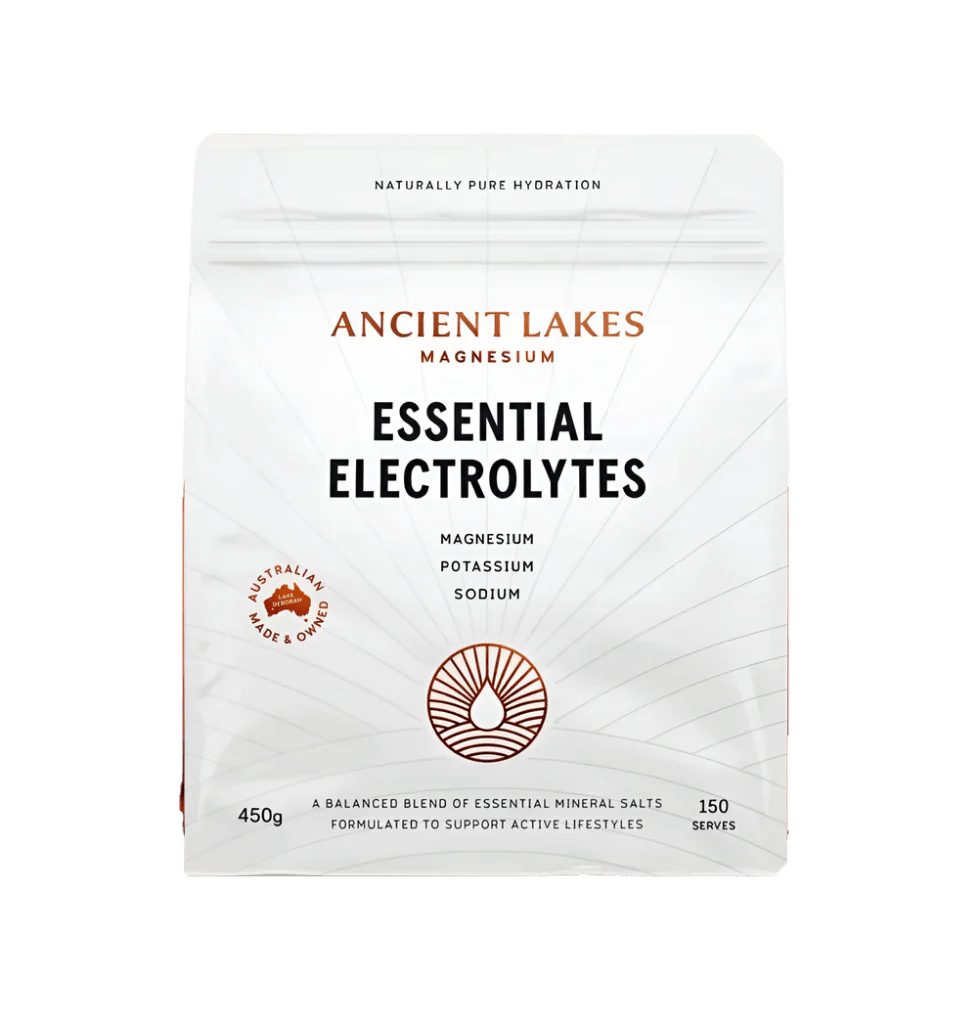 Mineral Balance - Essential Electrolytes - 450g by Ancient Lakes in resealable pouch for hydration support and active lifestyles