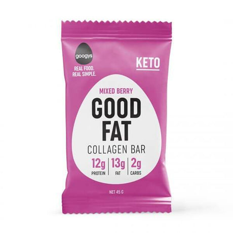 Mixed Berry Good Fat Collagen Bar-Bar-Yo Keto