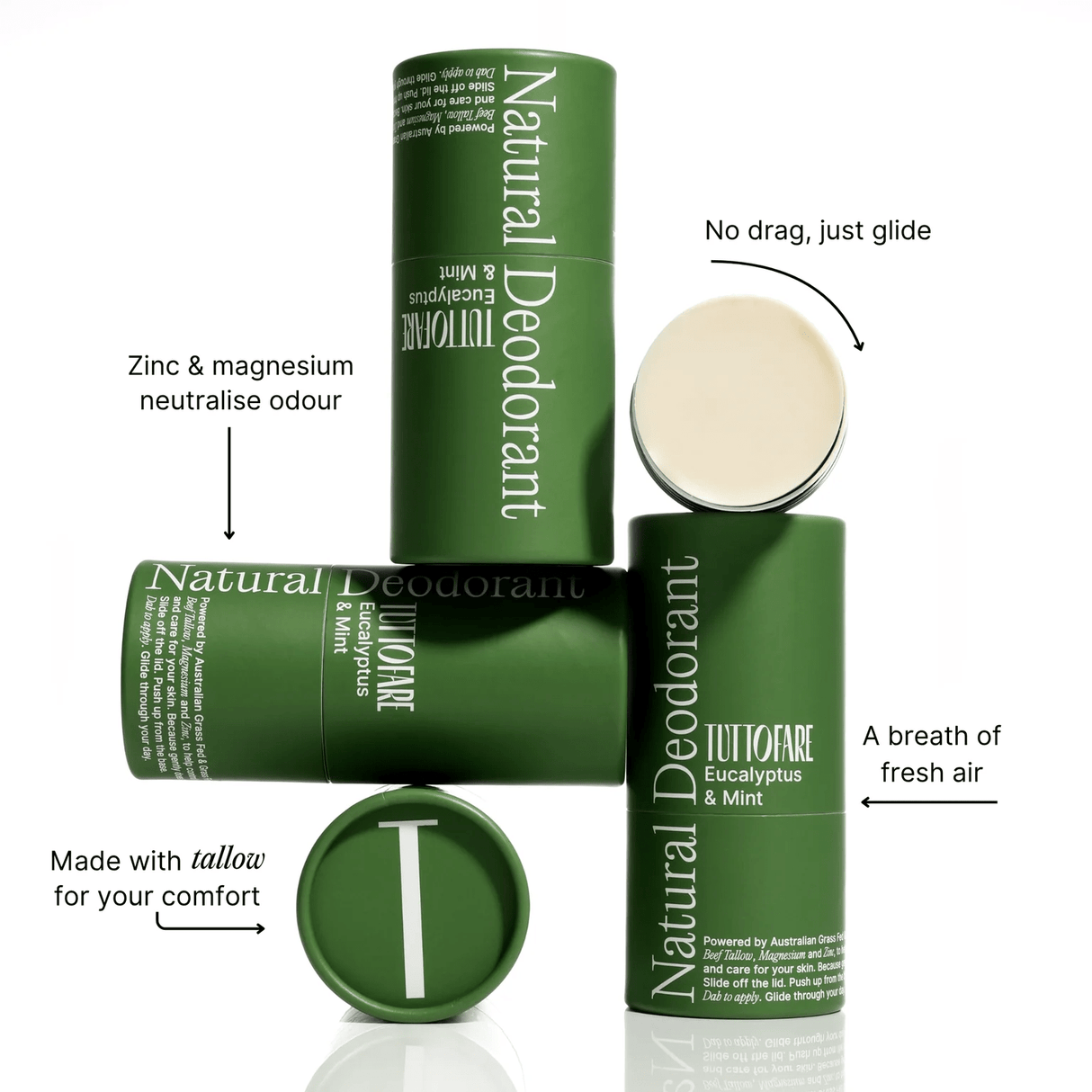 Natural Deodorant - Eucalyptus & Mint - 50g