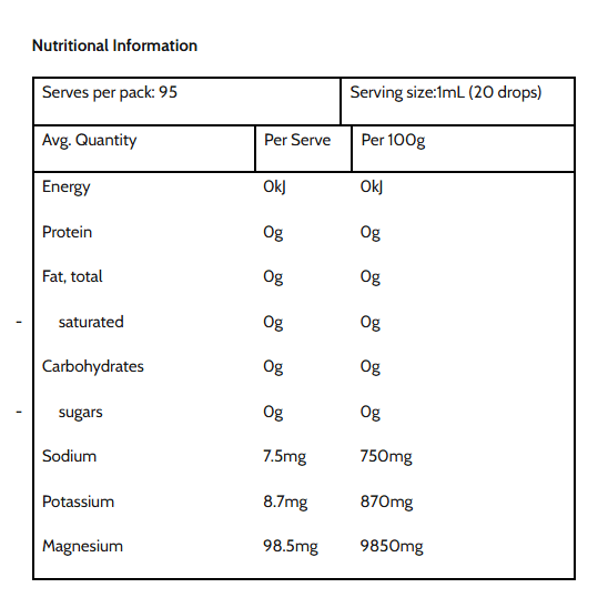 Natural Liquid Magnesium - 95ml