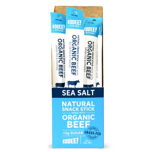 Organic Beef Stick - Sea Salt - Box of 20 - Yo Keto
