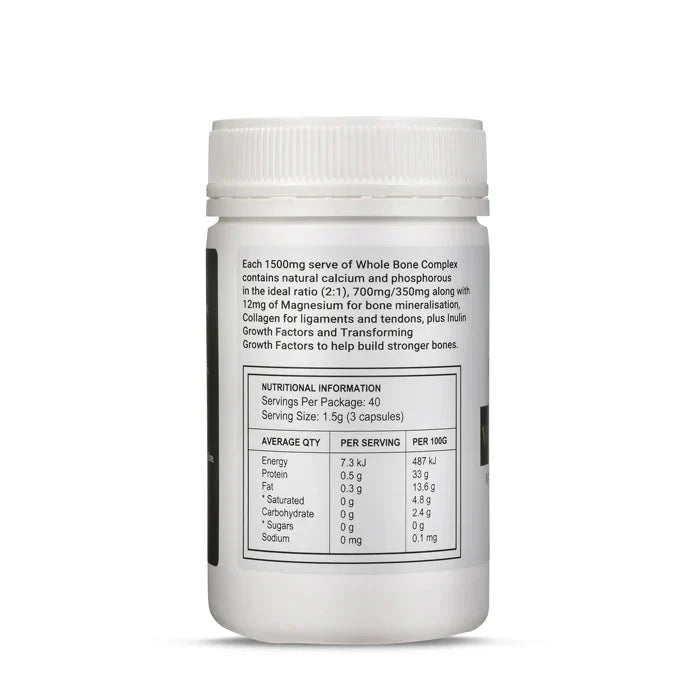 Organic Grass-fed Whole Bone Complex - 120 Capsules - Yo Keto