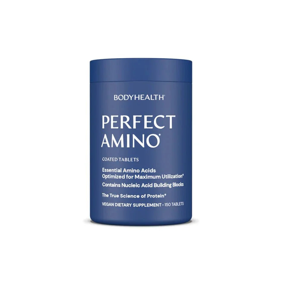 Perfect Amino - 150 Coated Tablets by BodyHealth in blue container from New Arrivals, Dirty Keto, Low Carb collections