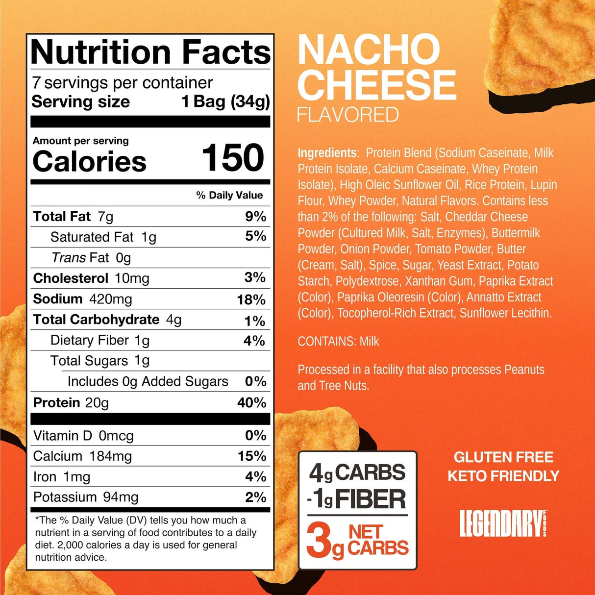 Popped Protein Chips - Nacho Cheese - 34g - Sup Yo