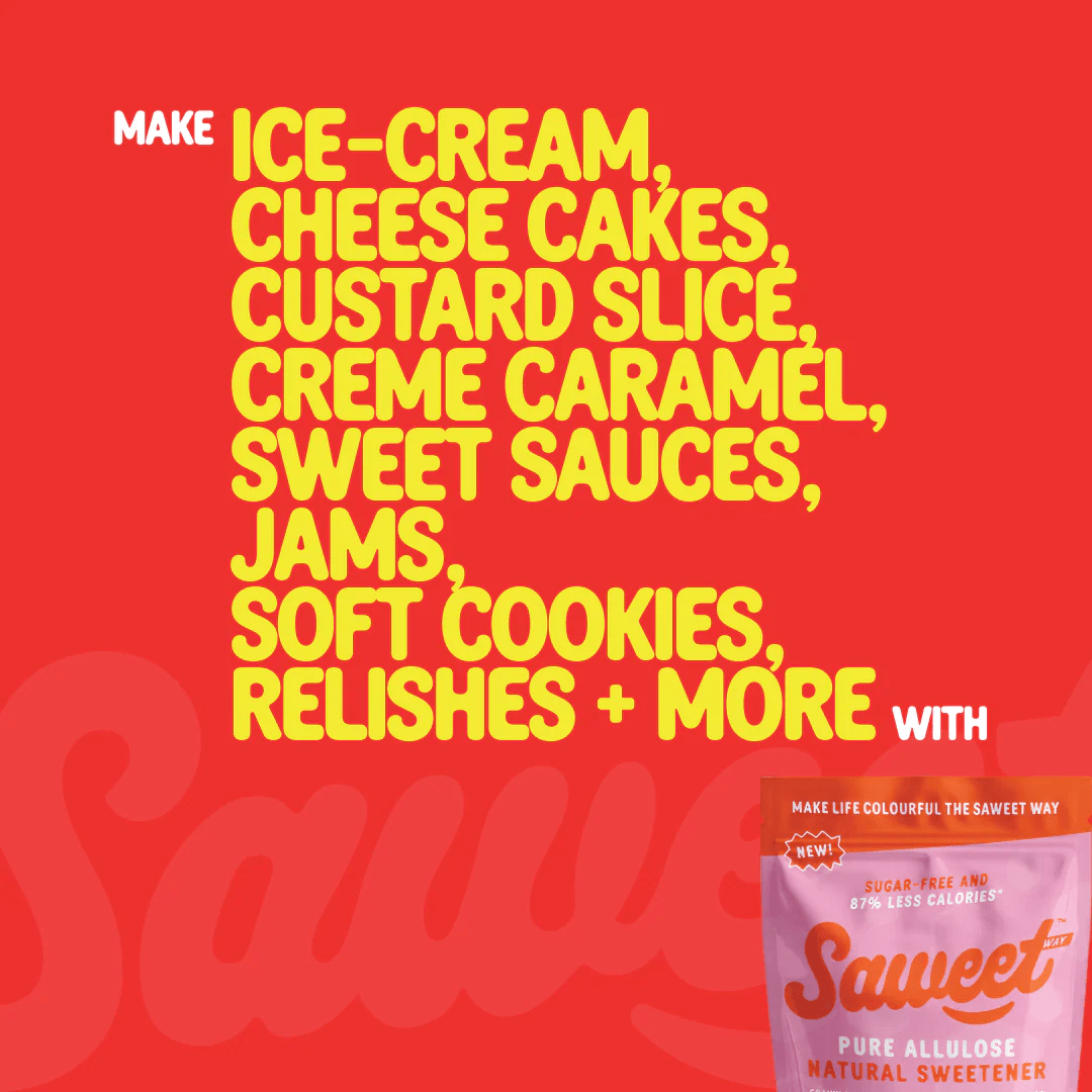 Pure Allulose Natural Sweetener Granules - 500g by Saweet Way with uses for ice-cream, custard, sauces, cookies, and jams