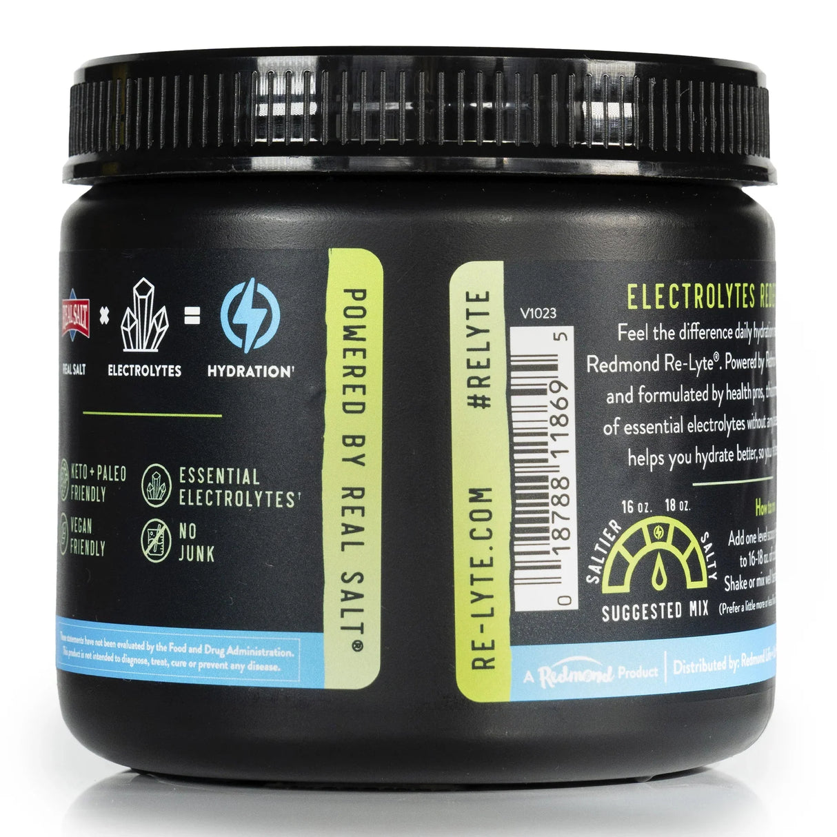 Re-Lyte Electrolyte Mix - Mojito - Tub - 60 Serves - Limited Edition with hydration info and ingredient highlights.