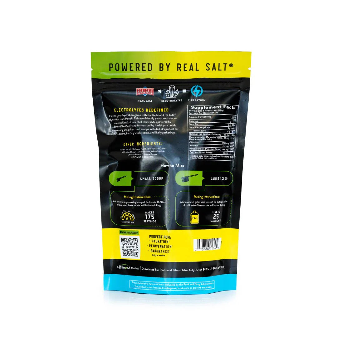 Re - Lyte Hydration - Lemon Lime - Bulk Pouch - 175 Servings - Sup Yo