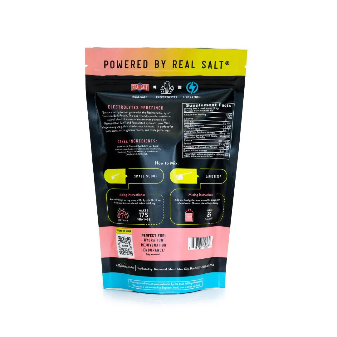 Re - Lyte Hydration - Watermelon Lime - Bulk Pouch - 175 Servings - Sup Yo