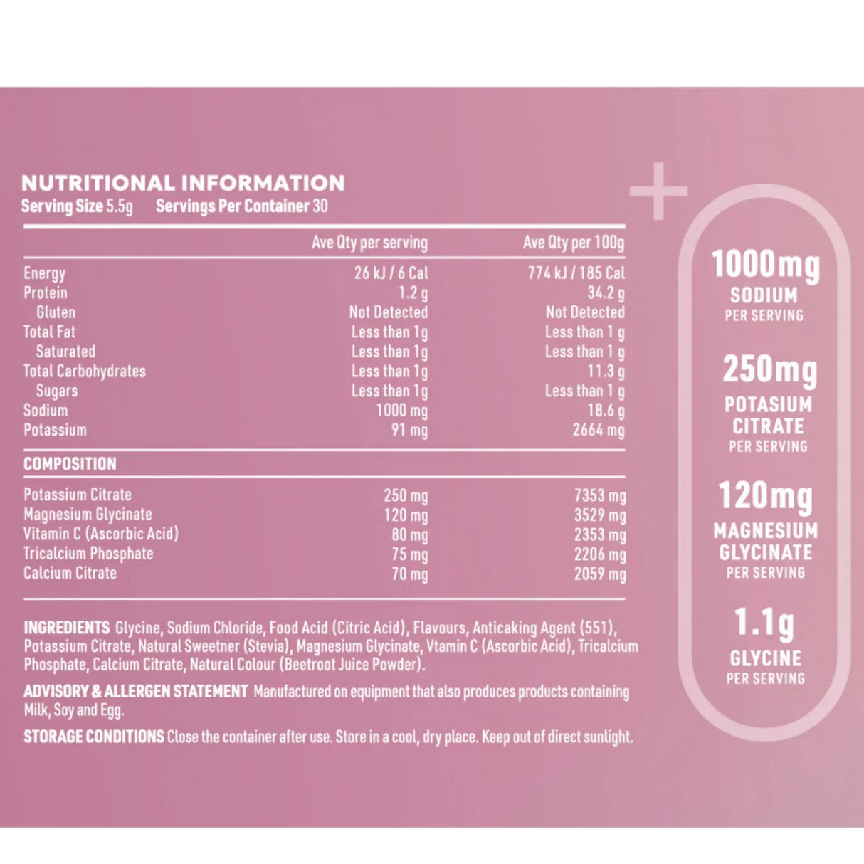 ReVitalise Electrolyte+ Drink - Salty Berry - 30 Serves - Sup Yo