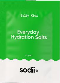 Sodii - Single Sachet in green packaging labeled Salty Kiwi Everyday Hydration Salts from Drinks and Electrolytes collection