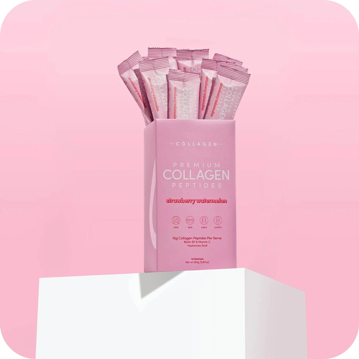Strawberry Watermelon Premium Collagen Peptides - Yo Keto