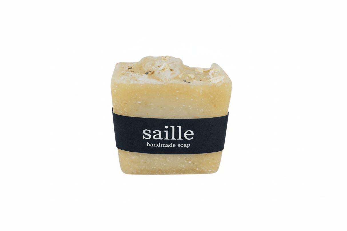 Tallow Soap - Oats & Lavender ≈ 100g by Saille, handmade natural soap from the Animal Fats collection