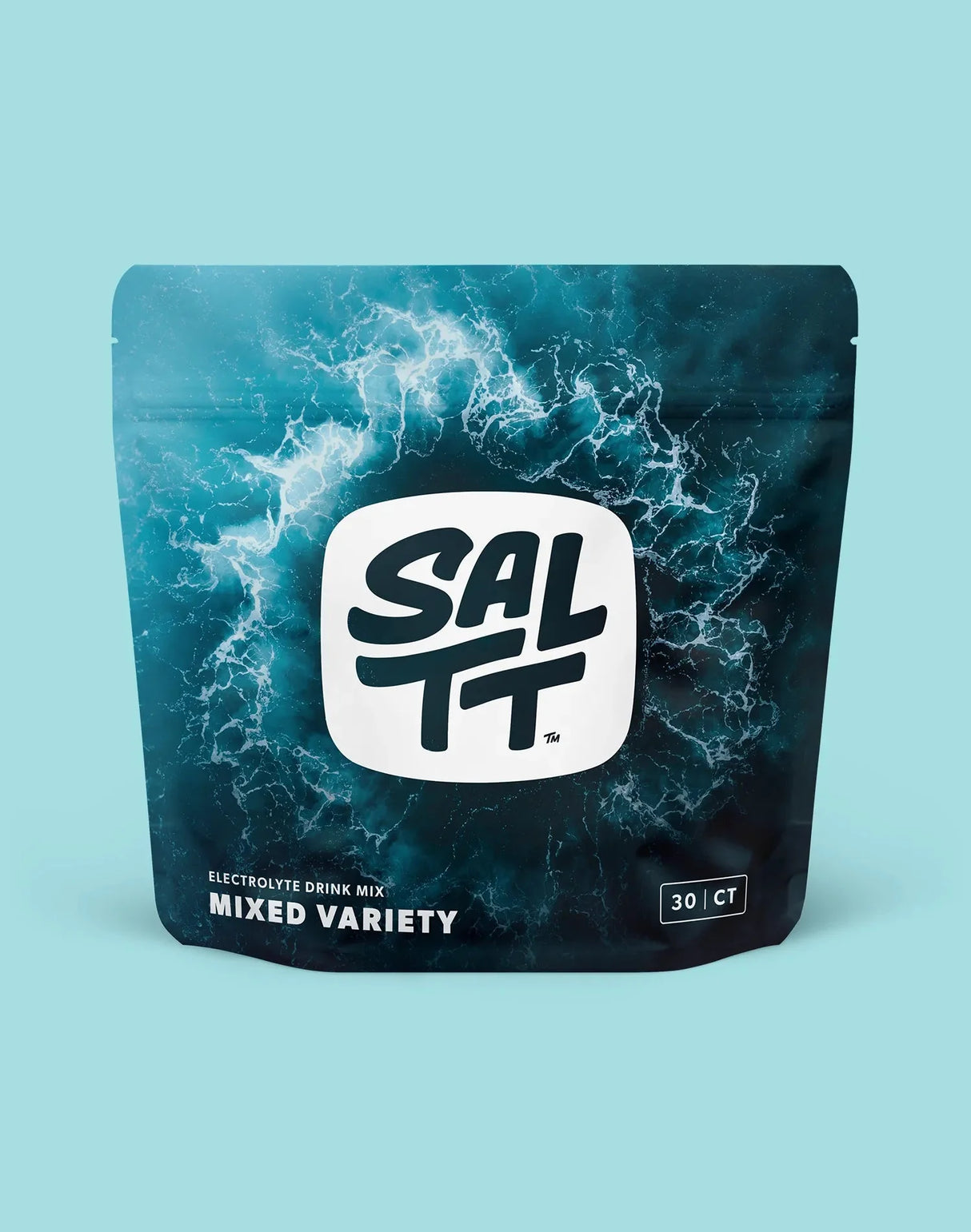 SALTT Ultra Variety Electrolyte Drink Mix - 30 Sticks in blue packaging with electric design, part of Drinks and Electrolytes collections