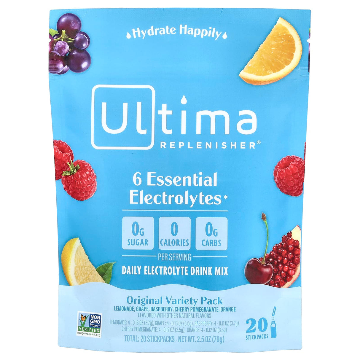 Ultima Replenisher Variety Pack - Electrolyte Drink Mix - 20 ct in blue pouch from Drinks and Electrolytes collections