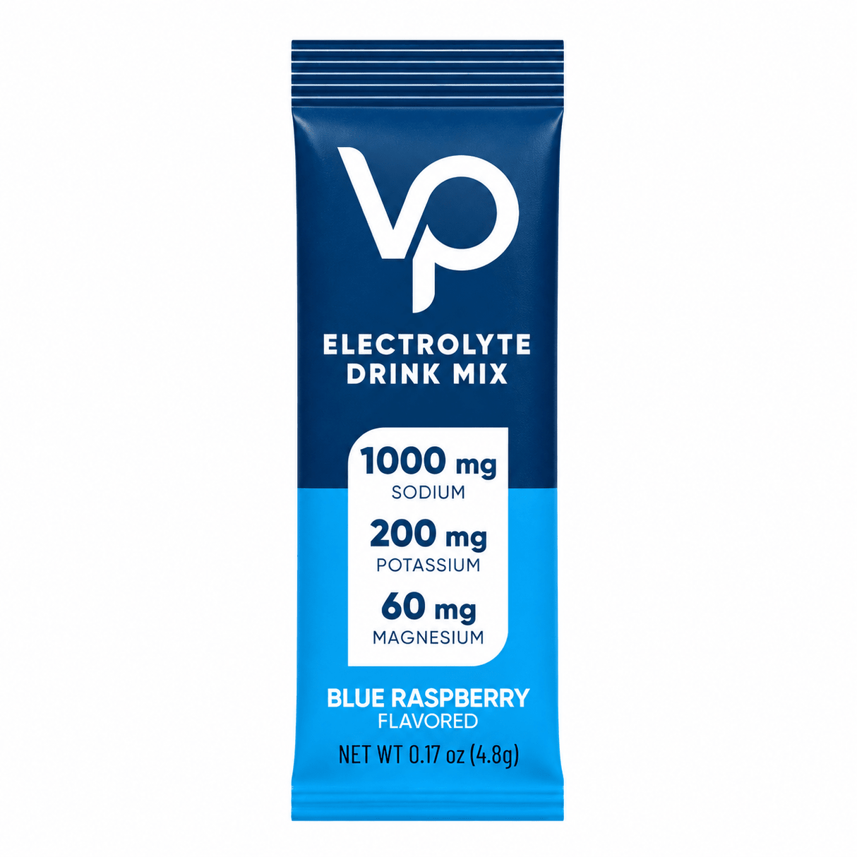 Venture Pal - Single Stick blue raspberry electrolyte drink mix with sodium, potassium, magnesium for hydration.